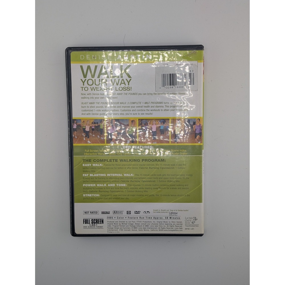 Denise Austin Blast Away the Pounds Indoor Walk DVD Good Fitness - Picture 2 of 3